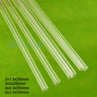 5Pcs Plastic Pipe High Transparent Organic Glass Tube 2x1.5x250mm 3x2x250mm 4x2.3x250mm 5x3.3x250mm DIY Sand Table Materials