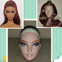 Original IT FR Doll Head Golden Galaxy Poppy Parker Adele Elise Veronique Nadja Practice Make Up Bald Heads Doll Accessories
