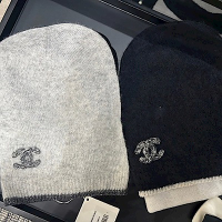 CHANEL 雙C LOGO 針織毛帽