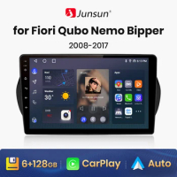 Junsun V1 Wireless CarPlay Android Auto Radio For Fiat Fiorino Qubo Citroen Nemo Peugeot Bipper 2008-2017 Car GPS 2din autoradio