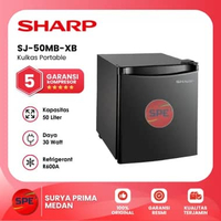 KULKAS MINI PORTABLE SHARP KAPASITAS 50 LITER SJ-50MB-XB / SJ50MB-XB GARAMSI RESMI (MEDAN)