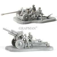 1:72 4D Assemble Model World War II PAK40 Anti Tank Gun / Rocket Launcher Free Glue Plugged Artillery Scene Toy