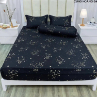 Bộ Ga Gối 3 Món Cotton Poly Mẫu Đẹp Cotton poly (Không Chăn) - Ga Bo Chun Ôm Chắc