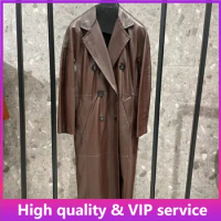 Top Quality Max Women Genuine Leather Coat,Luxury 100%Genuine Nappa Leather,Long Women Genuine Leather Coat and Jacket,Mara Coat