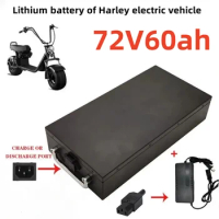 New Full Capacity Power 18650 Lithium Battery 72V20ah-60ah Lithium Battery Pack Suitable for 250-2000W+Lithium Battery Charger