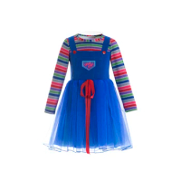 Chucky good guys doll inspired all in one tutu outfit with matching hair bow &amp; blow up prop.