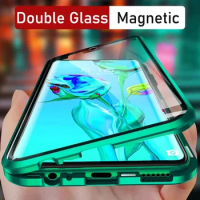 Double Sided Glass Magnetic Case For Xiaomi Redmi Note 9 Pro 9s 8 7 Pro Redmi 8 9 9A K20 Mi 10T Lite 9T Note 10 Pro Magnet Cover