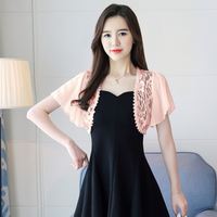 zjHLLC 2023 Cape Womens Cheongsam Top Lace Cardigan Bolero Blouses Small Shawl Plus Size Women Forma