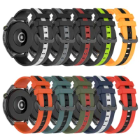 20mm 22mm Stripe Silicone Band for Huawei Watch GT3 SE GT 3/2 42mm 46mm Bracelet Strap for Samsung Galaxy Watch 5 4 3 Gear S3