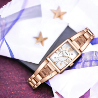 【CITIZEN 星辰】Wicca 公主系列 方形太陽能腕錶 禮物 手錶(KF7-562-21)