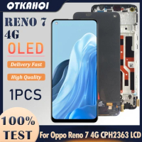 6.43" OLED LCD For OPPO Reno7 LCD CPH2363 Display With Frame Touch Screen Digitizer Assembly For Oppo Reno 7 4G LCD Replacement
