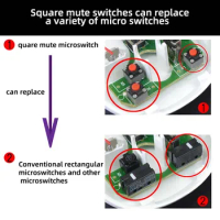 5PCS/10PCS KAILH 6 * 6 * 7.3mm square silent mouse micro switch Thundersnake Logitech M330M220M590 button accessory