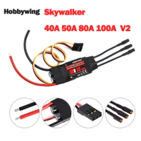 Hobbywing Skywalker 20A 40A 50A 60A 80A 100A V2 ESC Speed Controller with UBEC for RC FPV Quadcopter Airplane Helicopter