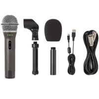 SAMSON Q2U dynamic microphone with built-in sound card and USB microphone for professional recording