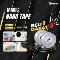 [BELI 1 DAPAT 2] PROMO Lakban Nano Double Tape Ajaib 2 Sisi Anti Lepas Bersihkan Area Sebelum Diguna