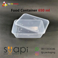 Food Container Suapi 650 Ml / Thinwall Suapi 650 Ml Transparan. @50Pcs Pasti Ori