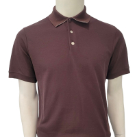 展示品 HERMES愛馬仕經典針織POLO衫(咖啡棕色)L