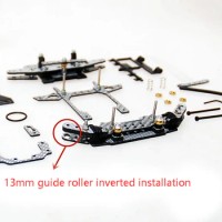 DIY TAMIYA Mini 4WD Car Carbon Shock Absorber Kit Rear Brake for MS MSL Chassis Fish Head Guide Wheel Inverted Hardware Assembly