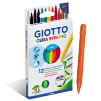【義大利 GIOTTO】小巨人可削式蠟筆12色 (內附專用削筆器)