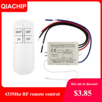 QIACHIP 1/2/3 Way Relay AC 220V RF Remote Digital Wireless Remote Control Switch Ceiling Fan Panel Control Switch For Light Bulb