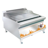 220v 50hz 6kw Commercial Electric table top Desktop Lava Rock Grill Machine Grill
