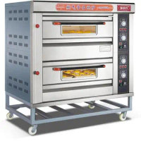 2 layer 4 trays electric steel pizza oven gas bakery oven