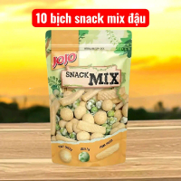 JoJo combo10  Bịch SNACK MIX 3 Loại Đậu Hà Lan Đậu Phụng Snack Tôm Thái Ăn Vặt Cay Food Nuts Thức Ăn