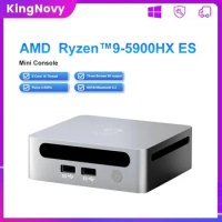 Kingnovy AMD Gamer Mini PC Ryzen 9 5900HX ES Windows 11 Pro Mini PC Office mini desktop DDR4 3200MHz NVMe SSD 3x4K HTPC WiFi6