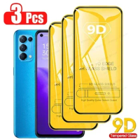 3Pcs 9D Full Cover Screen Protector For Oppo Reno 5 4G 5G 6 7 8 Pro Plus 7Z Tempered Glass on Oppo reno 7 8 Pro Protective glass