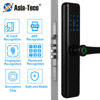 TTlock APP Biometric Fingerprint Lock bluetooth Wifi Fingerprint Smart Electronic Lock Touch Digital Code Intelligent Door Lock