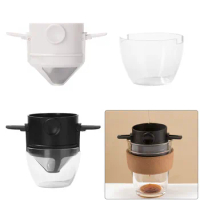 Coffee Filter Portable Stainless Steel Drip Coffee Tea Holder Funnel Baskets Reusable Tea Infuser Stand Coffee Dripper Tools