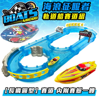 快艇 滑水道賽船 軌道船(8字型) 賽道組 水軌道 電動船玩具 賽艇 玩具船 大白鯊【塔克】