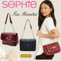 Tas Rantai Selempang Bahu Wanita Sophie Martin Paris Almanda Burgundy dan Hitam Jeovonnie Promo Terb