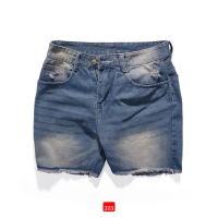 Quần short jean nam trên gối màu xanh kiểu rách trẻ trung chất vải denim thoải mái Jean Fashion m203