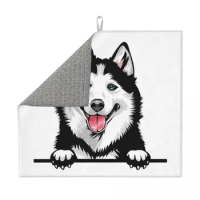 Siberian Husky Dish Drying Mat for Kitchen Absorbent Fast Dry Microfiber Alaskan Malamute Dog Dishes Drainer Pads