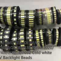 LG 2000pcs/lot 1W-2W SMD LED Kit 3V/6V 2835/3030/2828/3535/5630/7020/7030/4020/7032 UNI Cold White For TV Backlight Beads 20*100