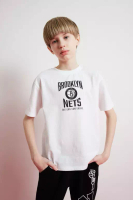 DeFacto Boys Nba Brooklyn Nets Crew Neck Back Printed Short Sleeve T-Shirt D9550A825Sm