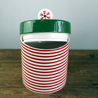 小清新圣誕風陶瓷烘焙工具罐2000ml大容量儲物罐子裝飾擺件插花瓶