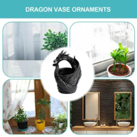Decorative Flower Vase Creative Dragon Shape Floral Vase Durable Resin Chinese Style Dragon Vase for Home Bedroom Tabletop Decor