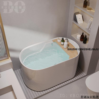 免運 可開發票 【破損包賠】小戶型坐式日式深泡家用浴缸獨立成人泡澡可移動小型壓克力浴盆BO80