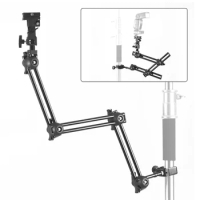 Three-section adjustable holder Articulated Arm sliding extension system For Mounting HDMI Monitor LED Light Camera Flash Camera