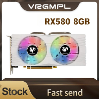 Graphics Card RX580 8GB PC Gaming GDDR5 256Bit PCI Express 3.0 ×16 GPU Computer Video Card