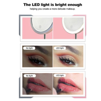 Makeup Mirror With LED Light Mirror Lamp 360 Degree Rotation