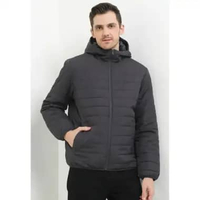 Giordano Men's Quilted Jacket 0107561310 Atom Grey S