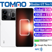 New Realme GT Neo 5 GT Neo5 5G Cell phone Snapdragon 8+ Gen 1 Octa Core 6.74" 1.5K 144Hz 5000/4600mAh 150/240W 50MP Rear Camera