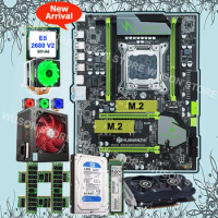 HUANANZHI X79 Motherboard 128G M.2 NVMe SSD 1TB HDD CPU Xeon E5 2680 V2 10 Cores Cooler GTX750Ti 2G Video Card 32G RAM 500W PSU