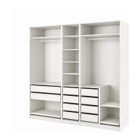 PAX 衣櫃/衣櫥組合, 白色, 250x58x236.4 公分