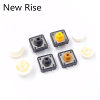 20PCS 12x12x7.3mm Square Micro switch 12*12*7.3mm Momentary Tactile Push Button Switch Mini White Round Caps A24 A25