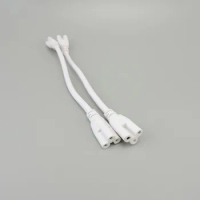 1/2/5pcs T4 T5 T8 3 pin LED Tube Connector Two-phase Three-phase Led Lamp Lighting Connecting Double-end Cable Wire