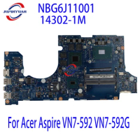 For Acer Aspire VN7-592 VN7-592G Laptop Motherboard 14302-1M NB.G6J11.001 NBG6J11001 I7-6700HQ 2.6Ghz CPU GTX 960M 4GB